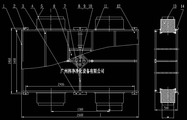 Ⅲ級手術(shù)室送風(fēng)天花方案設(shè)計(jì)圖CAD制作